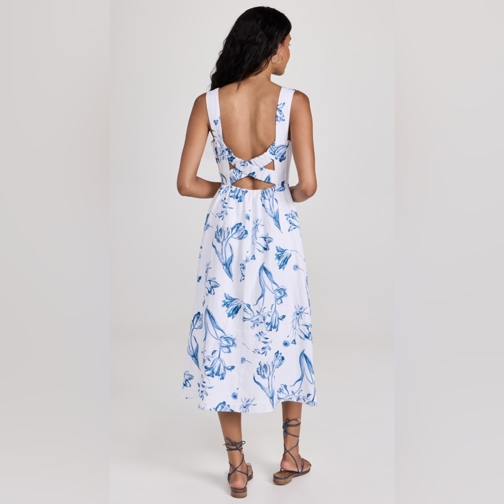 Reformation Frieda Midi Floral Dress Size 2 B009 - Picture 2 of 7